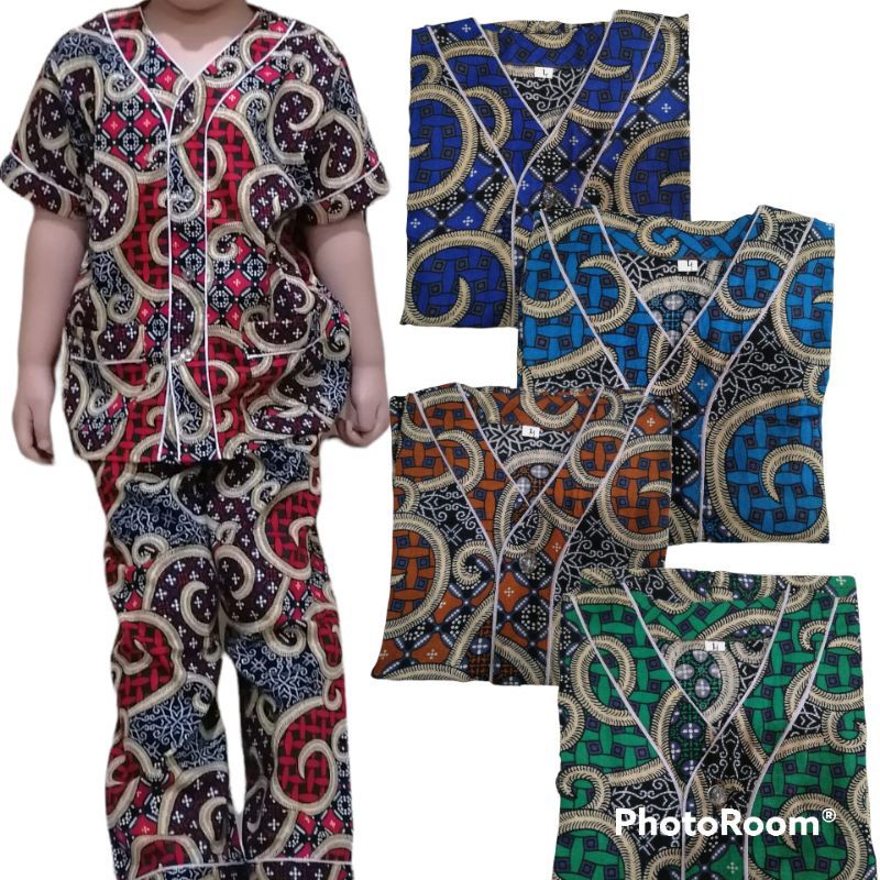 SIZE 4 piyama baju tidur batik bagan si api api
