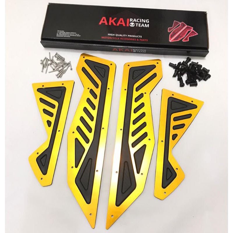 Plat Bordes Nmax Lama 2015-2019 Full Cnc / Pijakan Kaki Nmax / Karpet Nmax Lama Akai Racing