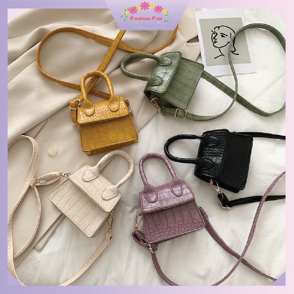 Fashion Fair - Tas Wanda Nellie Selempang Sling Bag Croco Mini MORYMONY