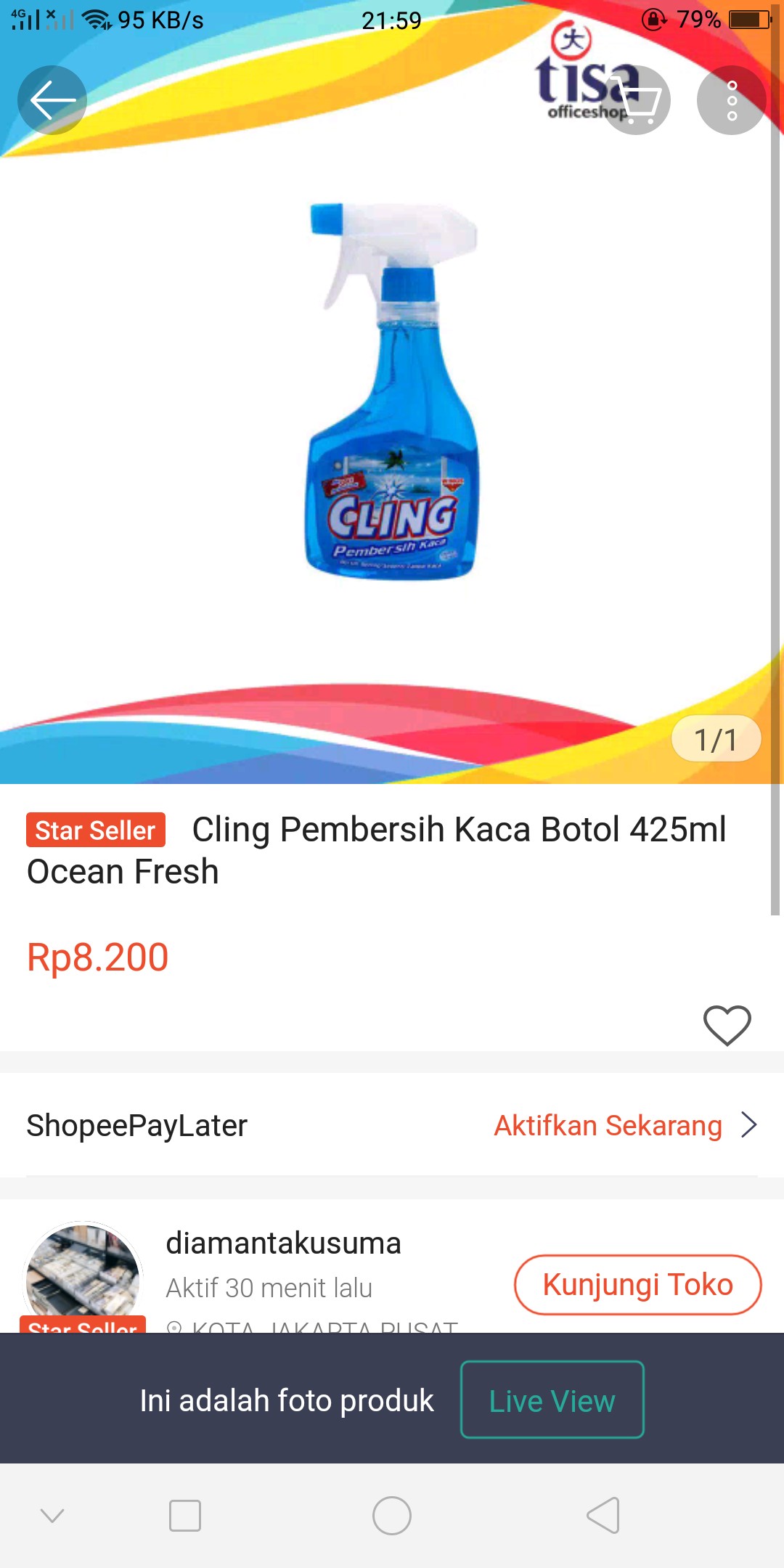 Cling Pembersih Kaca Botol 440ml