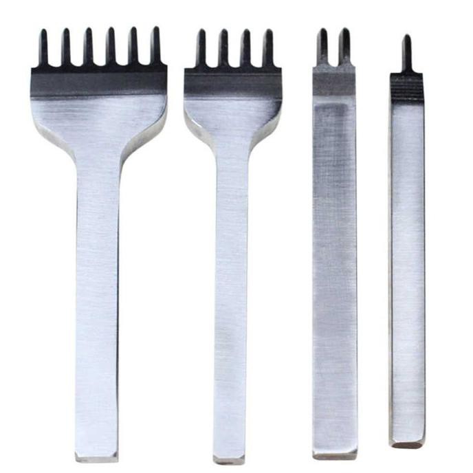 

[[BISA COD]] Alat DIY Kulit Leathercraft Hole Punches Stitching Tool 1+2+4+6 Prong