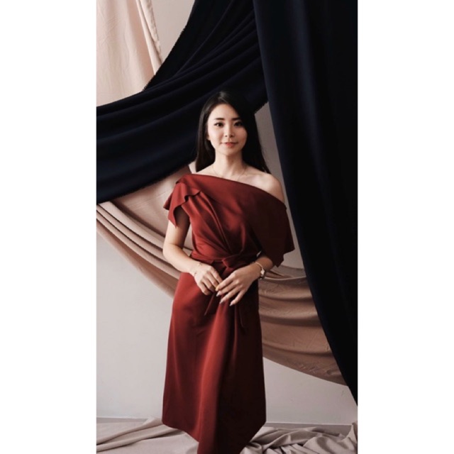 D0200 ONE SHOULDER DRESS SCUBA