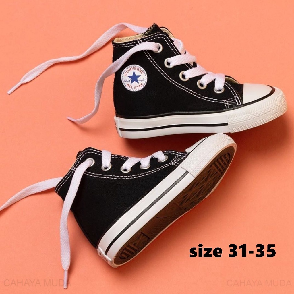 sepatu sekolah anak SD converse367_allstar hitam polos