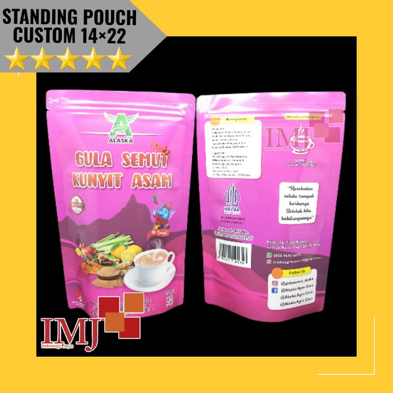 GRATIS DESAIN STANDING POUCH CUSTOM DESAIN FULL COLOR 14x22 KEMASAN SNACK CUSTOM DESAIN 14×22