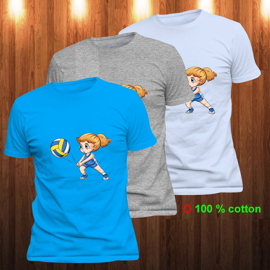  kaos  voli kaos  kartun voli distro  volleyball  kartun cewe 