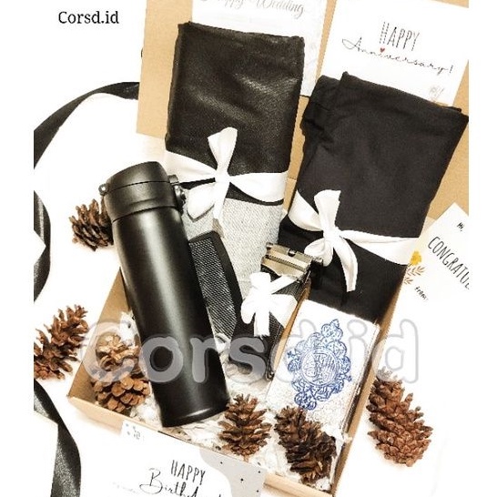 HAMPERS BLACK EDITION / KADO COWOK / KADO ANNIVERSARY / GIFT BOX HADIAH COWOK / KADO BIRTHDAY