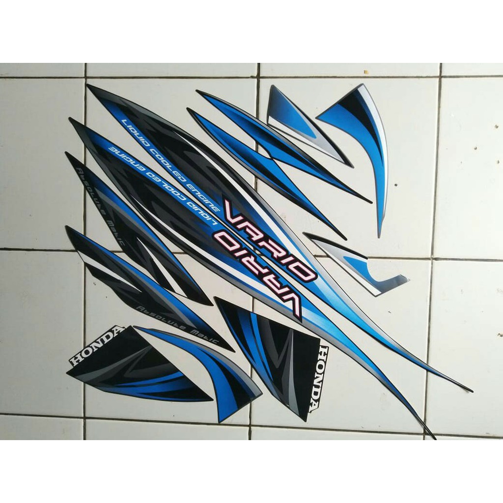 Jual stiker striping honda vario 110 cw 2011 biru | Shopee Indonesia