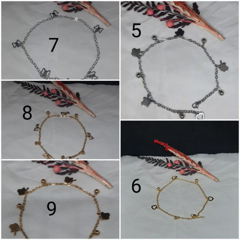 Gelang kaki titanium model kekinian/terlaris