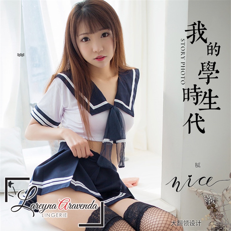 Lareyna Aravenda Set Lingerie + Rok + CD Kostum Murid Japan School LG085