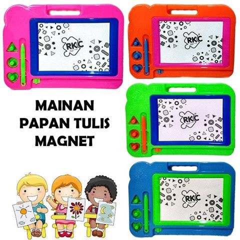 

Mainan Papan Tulis Magnet Hapus 1kg muat 6pc