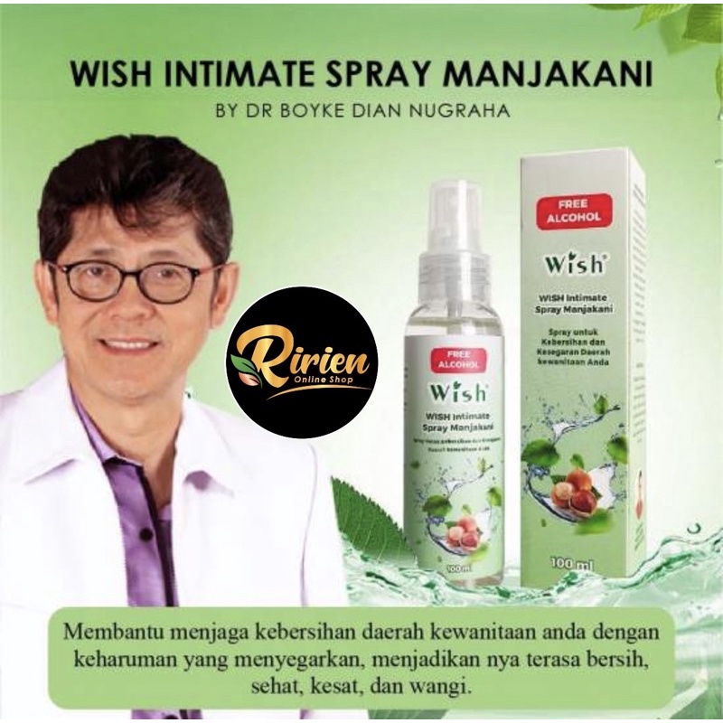 Original Wish Intimate Spray Manjakani SPRAY VIRGIN Dr. Boyke Semprotan Pengencang dan Perapat Miss