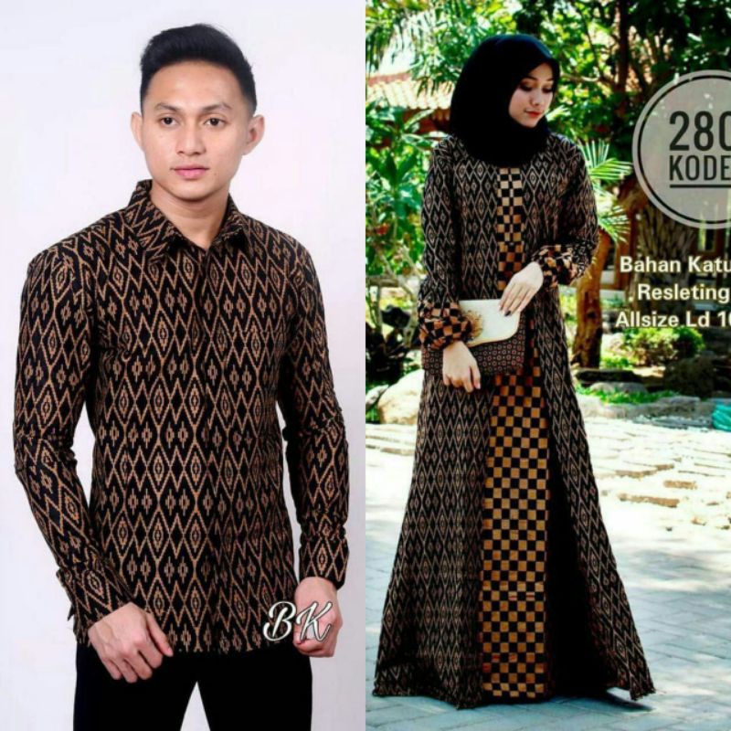 Batik Couple _ Maura Sania Ruffle Batik couple ORI ndoro jowi DNT GARANSI TERMURAH Al size L XL XXL-8