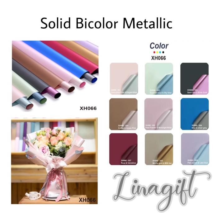 

Sale!!! (Pak-20 Lembar) Solid Bicolor Metallic - Flower Wrapping Kertas Bunga - Paling Dicari