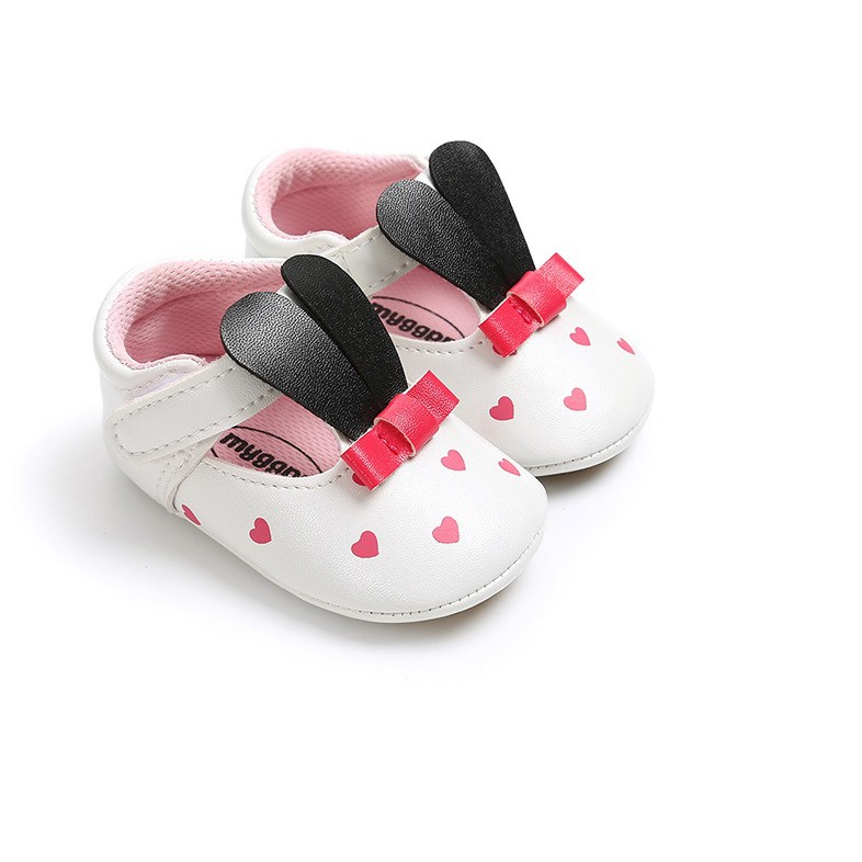 Prewalker sepatu bayi import motif telinga kelinci hitam