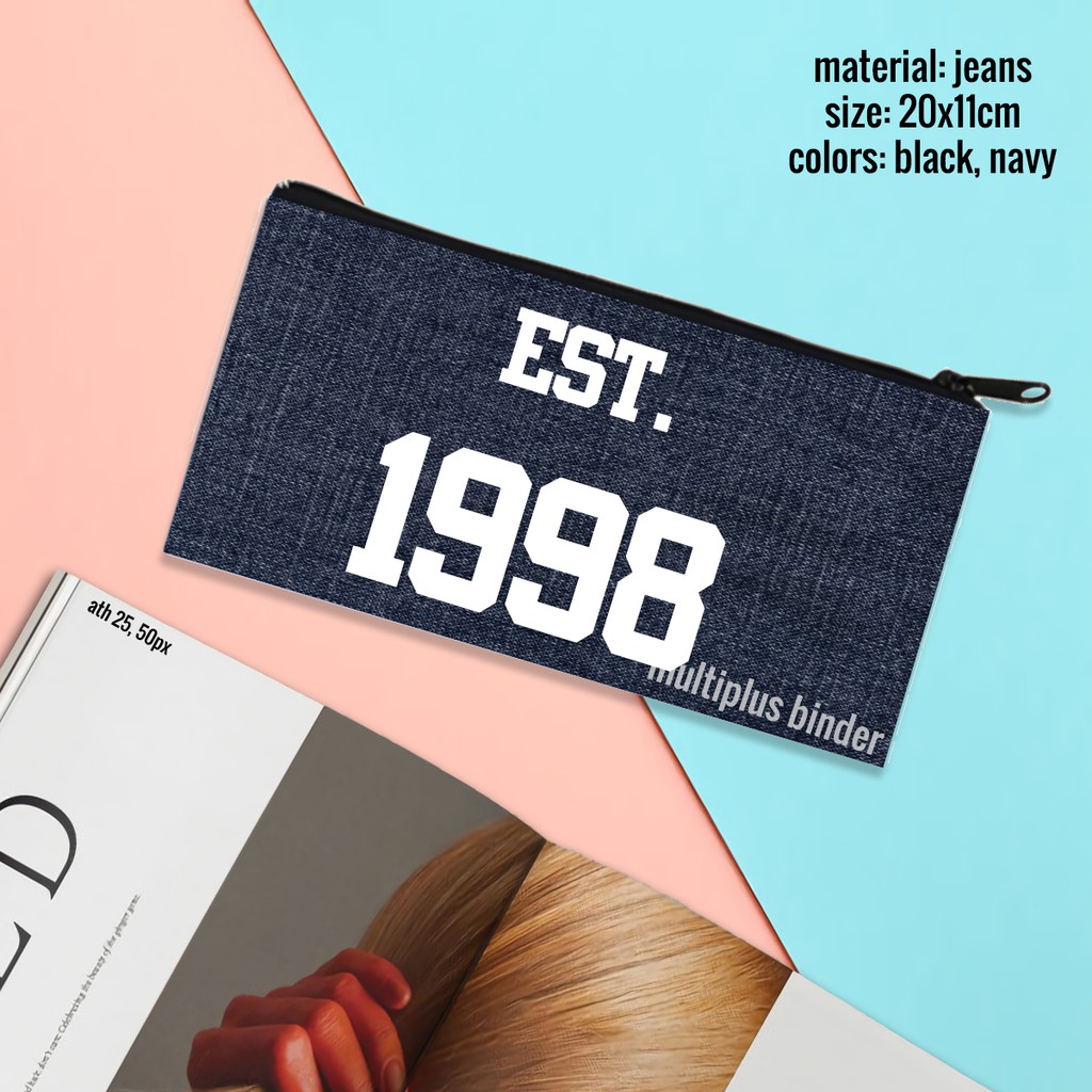 

Pencil Case Jeans / Tempat Pensil Jeans / Kotak Pensil Jeans Tumblr Est. 1998