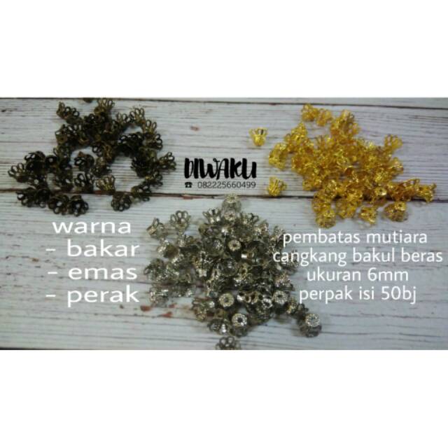 Pembatas mutiara cangkang bakul beras 6mm