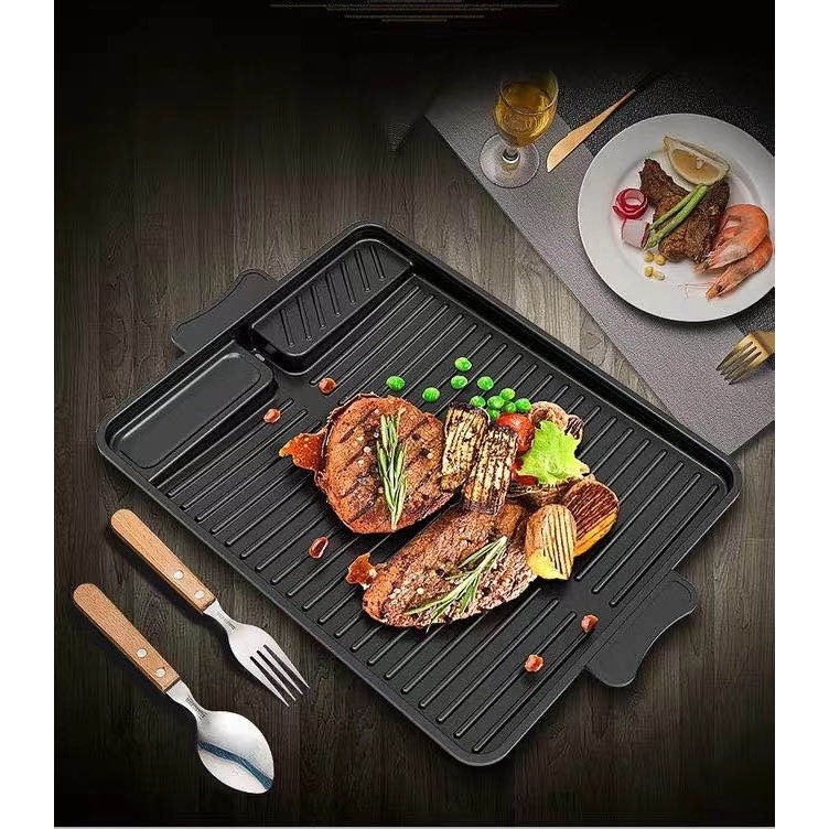 Yakiniku Grill Pan Korean Barberque Alat Pemanggang BBQ Non Stick