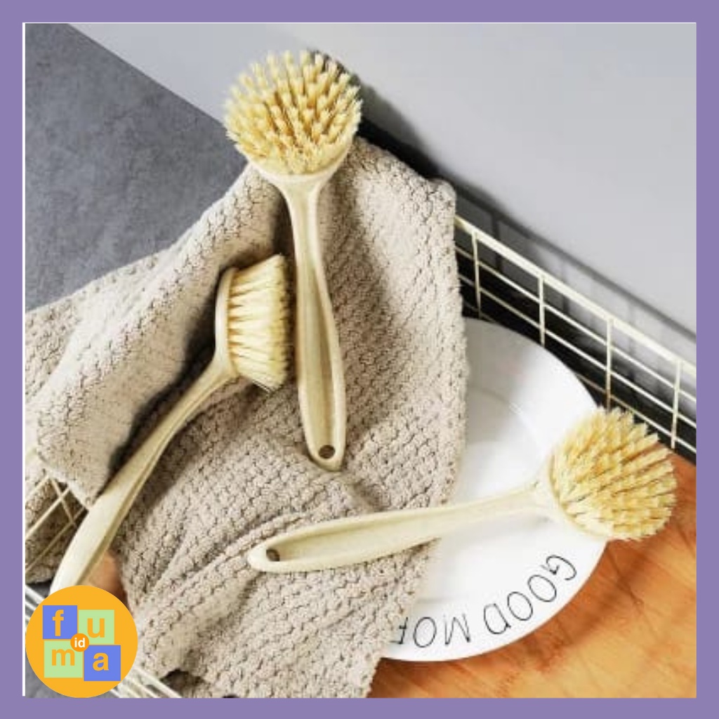 TERMURAH Sikat gagang bulat pembersih multifungsi sikat dapur kuali panci serbaguna / Sikat Pembersih Dapur Panci Kompor Gagang Panjang Serbaguna
