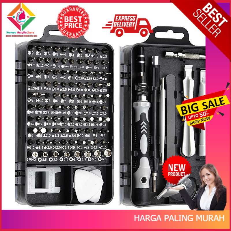 Obeng Set / Obeng multifungsi / 115 in 1 Screwdriver Set Untuk Reparasi Smartphone komputer laptop - 10817