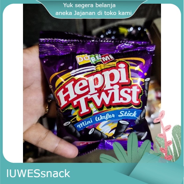 

Doremi heppi twist isi 10pcs-jajanan jadul-makanan ringan-camilan - chiki2-jajan coklat-snack ringan