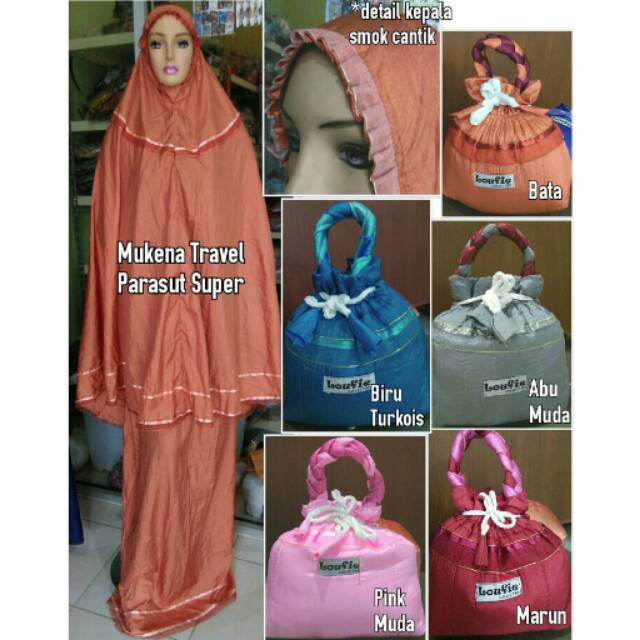 Mukena Travel Parasut Super