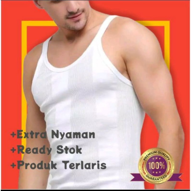 Kaos Singlet Pria Kaos Dalam Pria Remaja Dewasa Putih Nugros Nutex / Singlet Pria