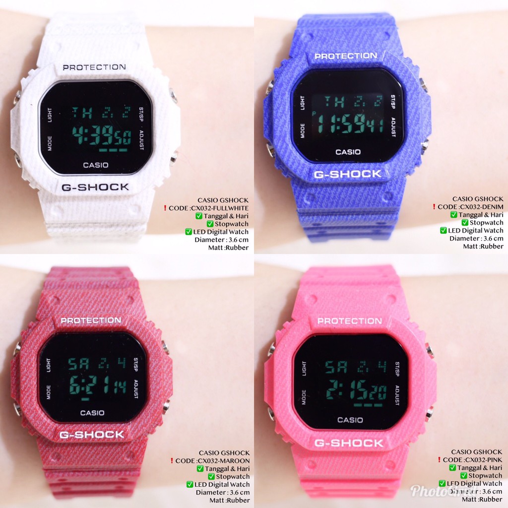 Jam tangan GSHOCK CASIO pria wanita anti air DIGITAL RUBBER SPORT termurah 5600 CX032