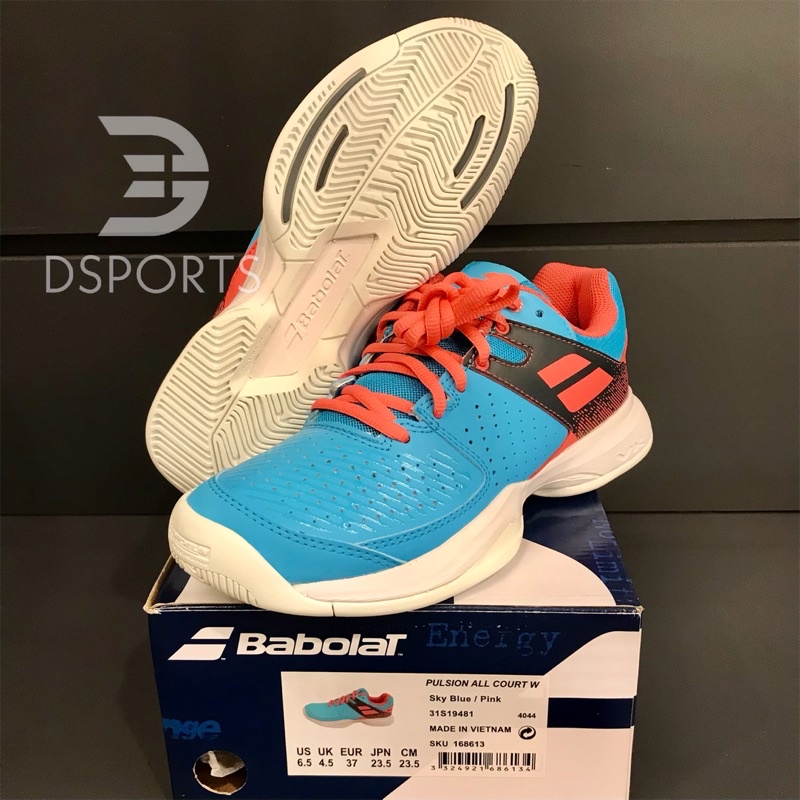Babolat Pulsion Sky Blue Pink ( Tennis Shoes Sepatu Tenis ) ORIGINAL