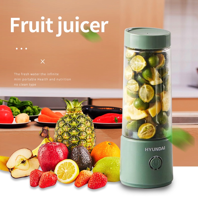 Korea HYUNDAI Portable Blender Mini Juicer Multifungsi Blender Buah 400ML