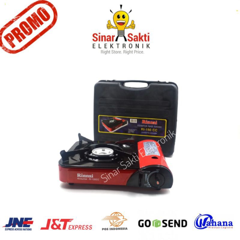 Kompor Gas Portable Rinnai RI 150 CC - Kompor Gas Kaleng 2in1 - Kompor Piknik