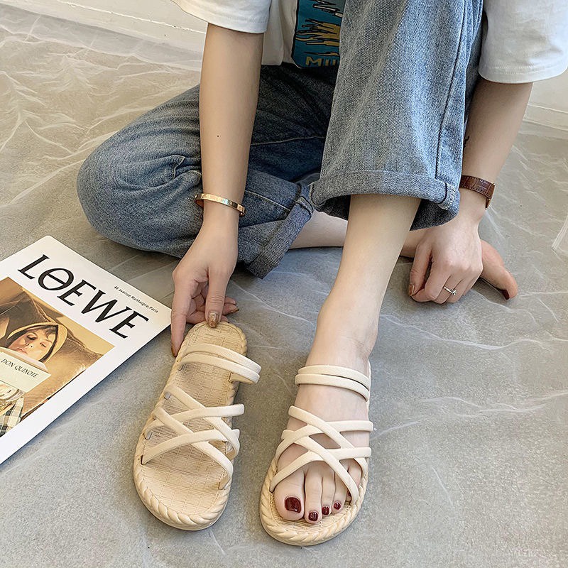 Minipetite SD2207 Sendal sandal tali pantai santai casual ringan lentur musim panas anak 8 tahun sd dewasa size 36 38 40