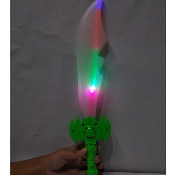 Mainan Pedang Golok Lampu Led Plastik Bunyi Dan Nyala