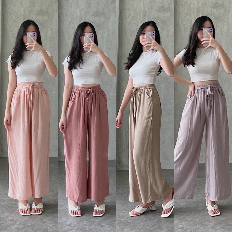 Home Wear Loose Kulot | Celana Kulot Wanita Terbaru