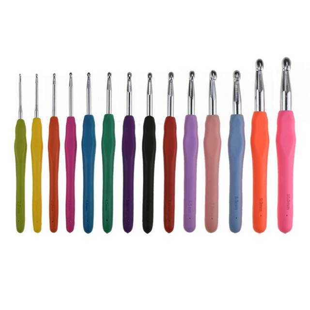 Hakpen handle karet/ jarum rajut gagang karet 2mm-10mm