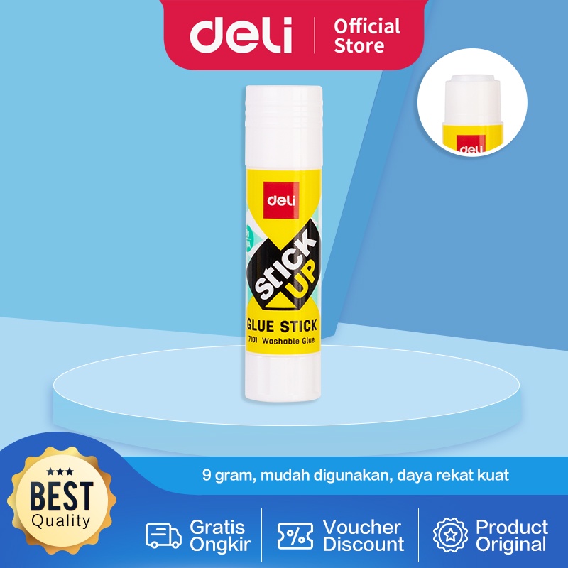 Deli Glue Stick / Lem Kertas Batangan 9 gr Daya Rekat Kuat Mudah Digunakan E7101