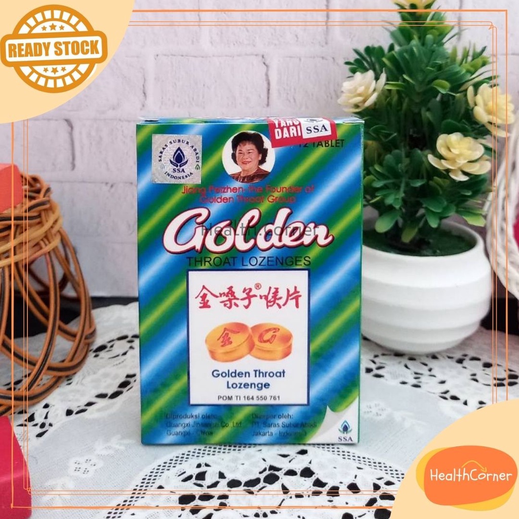 Golden Throat Lozenges 12 Tablet  - Permen Tenggorokan