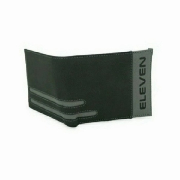 Promo Dompet Lipat Elleven Regia Dompet Kulit Kanvas Pria Outdoor - Hitam Diskon