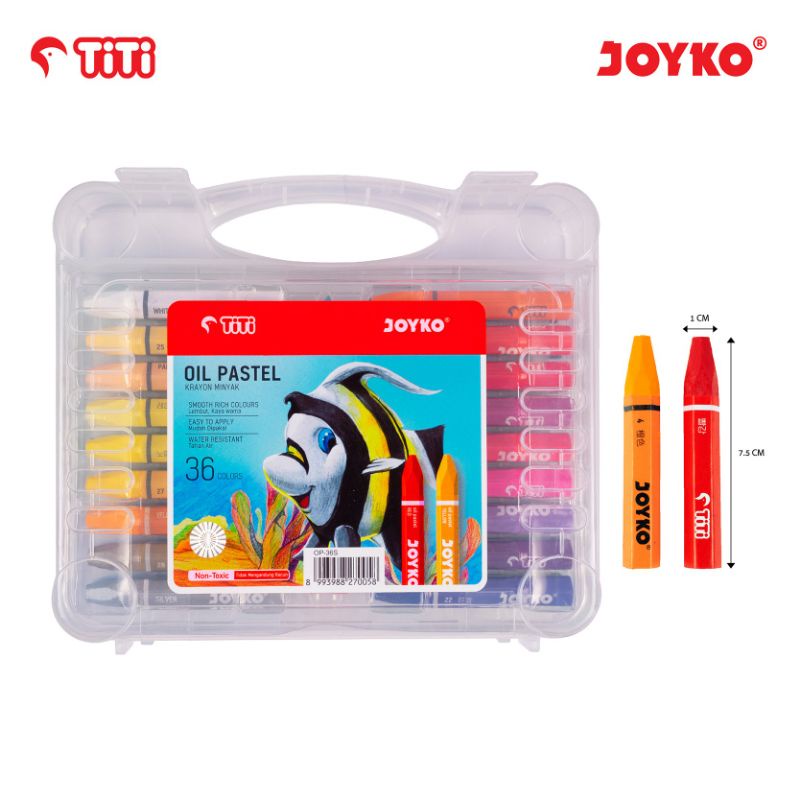 Titi Krayon Minyak 36 Warna / Crayon 36 Colors Oil Pastels