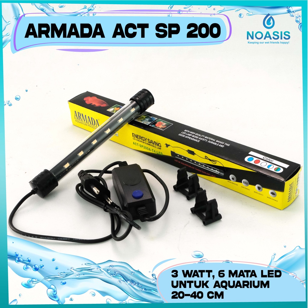 LAMPU LED CELUP AQUARIUM ARMADA ACT-SP200A-T4-LED 3W UK 20CM