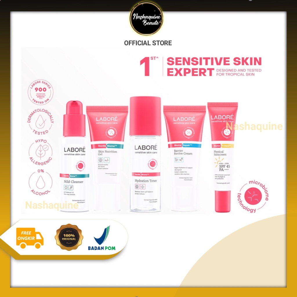 LABORE Sensitive Skin Care BiomeRepair Series - Cream Cleanser Toner Sunscreen