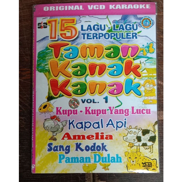 Kaset Vcd Original 15 lagu-lagu terpopuler taman kanak-kanak vol ,1