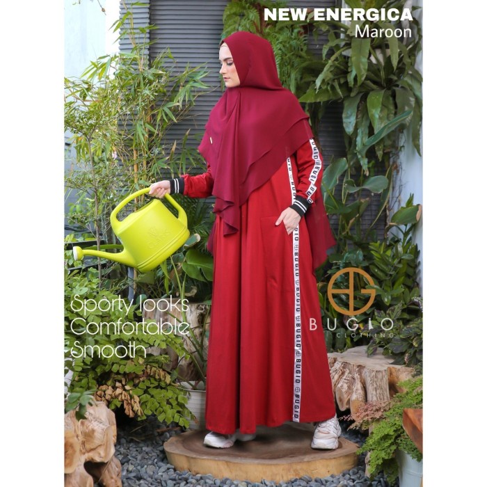 Hot Sale Gamis kaos olahraga NEW ENERGICA ori BUGIO CLOTHING - Navy S