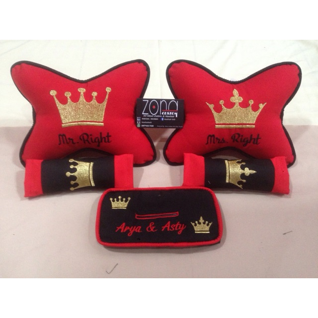 Bantal mobil Mahkota/king/queen