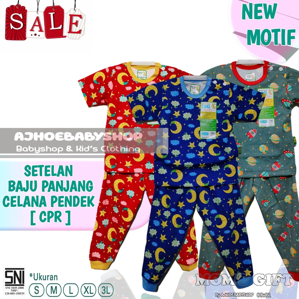 TOKO KL |  MOM'S GIFT KATUN ASLI 100 % Setelan Baju Pendek Celana Panjang SETELAN  MOM'S GIFT mirror velvet art 258