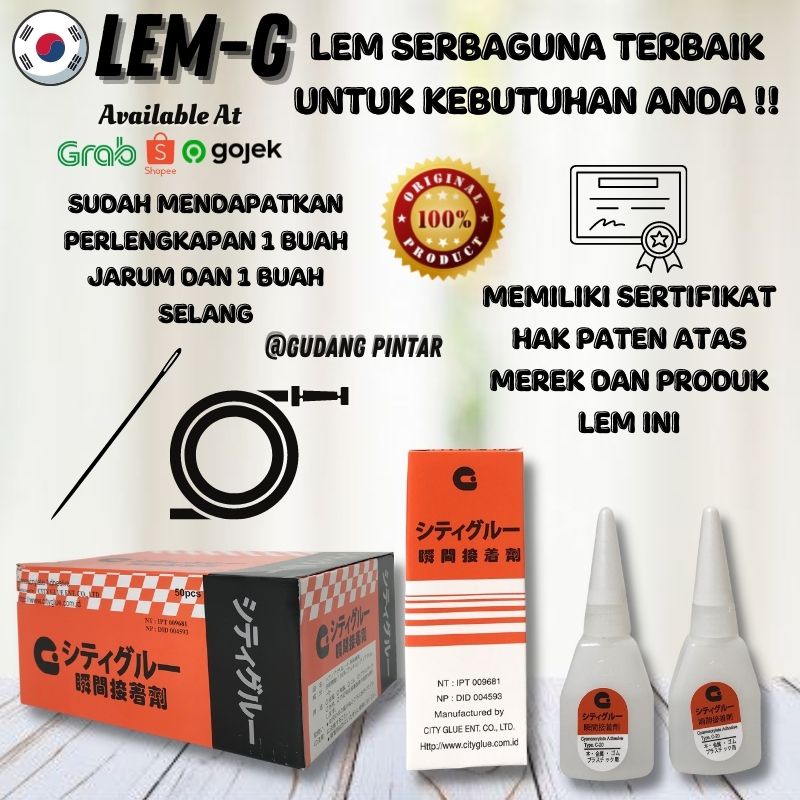 

Lem G Korea Cair Lengket Alteco Fulloc Multifungsi Super Glue