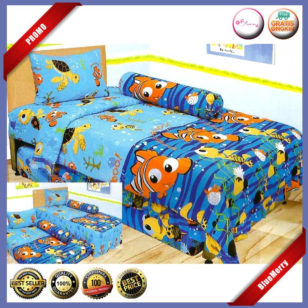 Sprei Lady Rose Nemo Single 120 No.3 Seprai Ikan Badut Penyu Laut Biru BMSC127