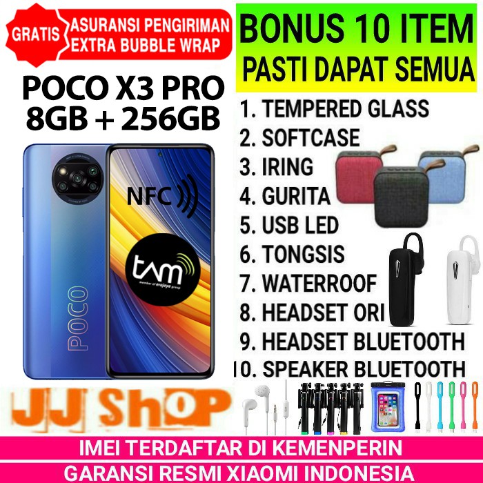 xiaomi poco x3 pro 8 256 gb 8gb 256gb   6 128 6gb 128gb garansi resmi tam
