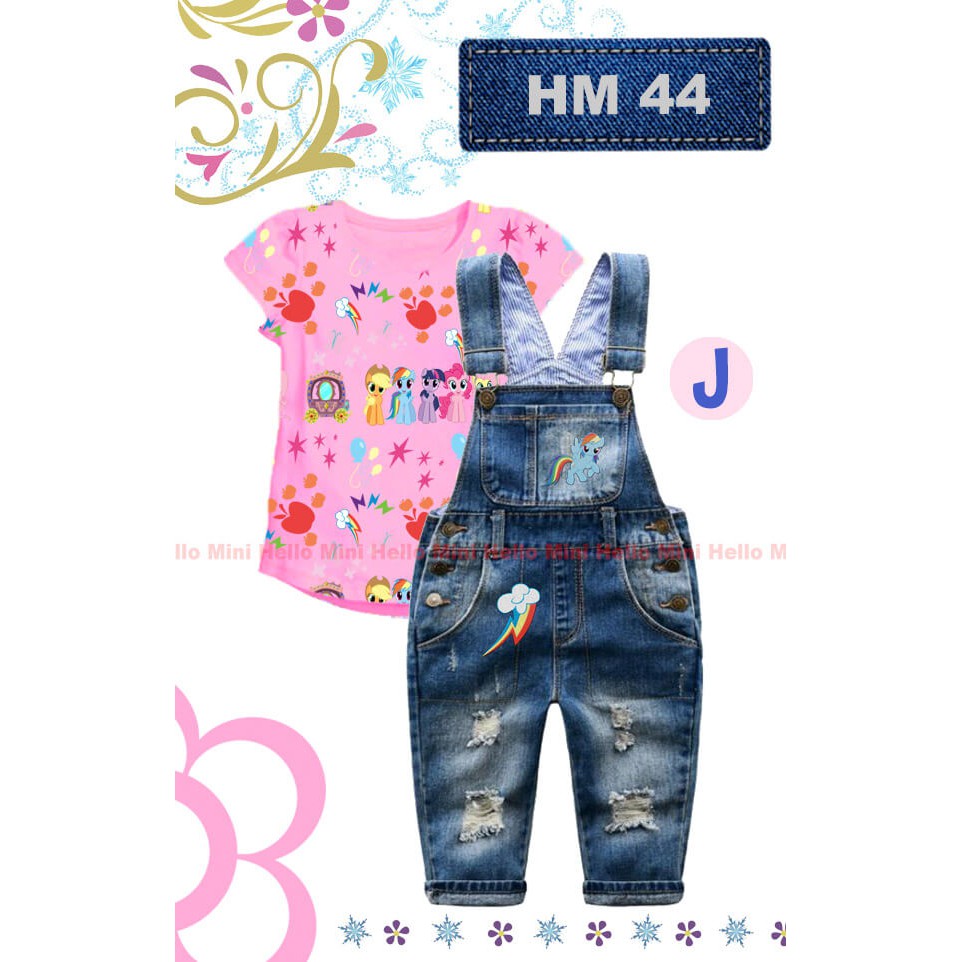LAST STOCK (SZ 1-2THN) HM 44 - J   Setelan Overall Panjang Anak Jeans MLP
