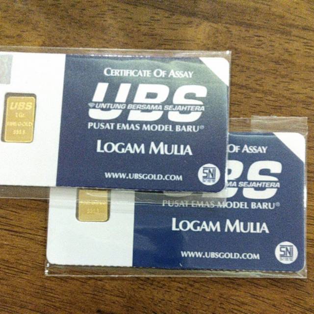 Emas ubs sni 1gram