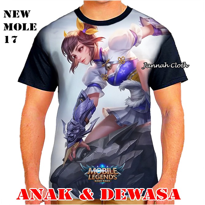 Baju Kaos Mobile Legend Hero Wanwan Darting Skin Starlight 3D Print